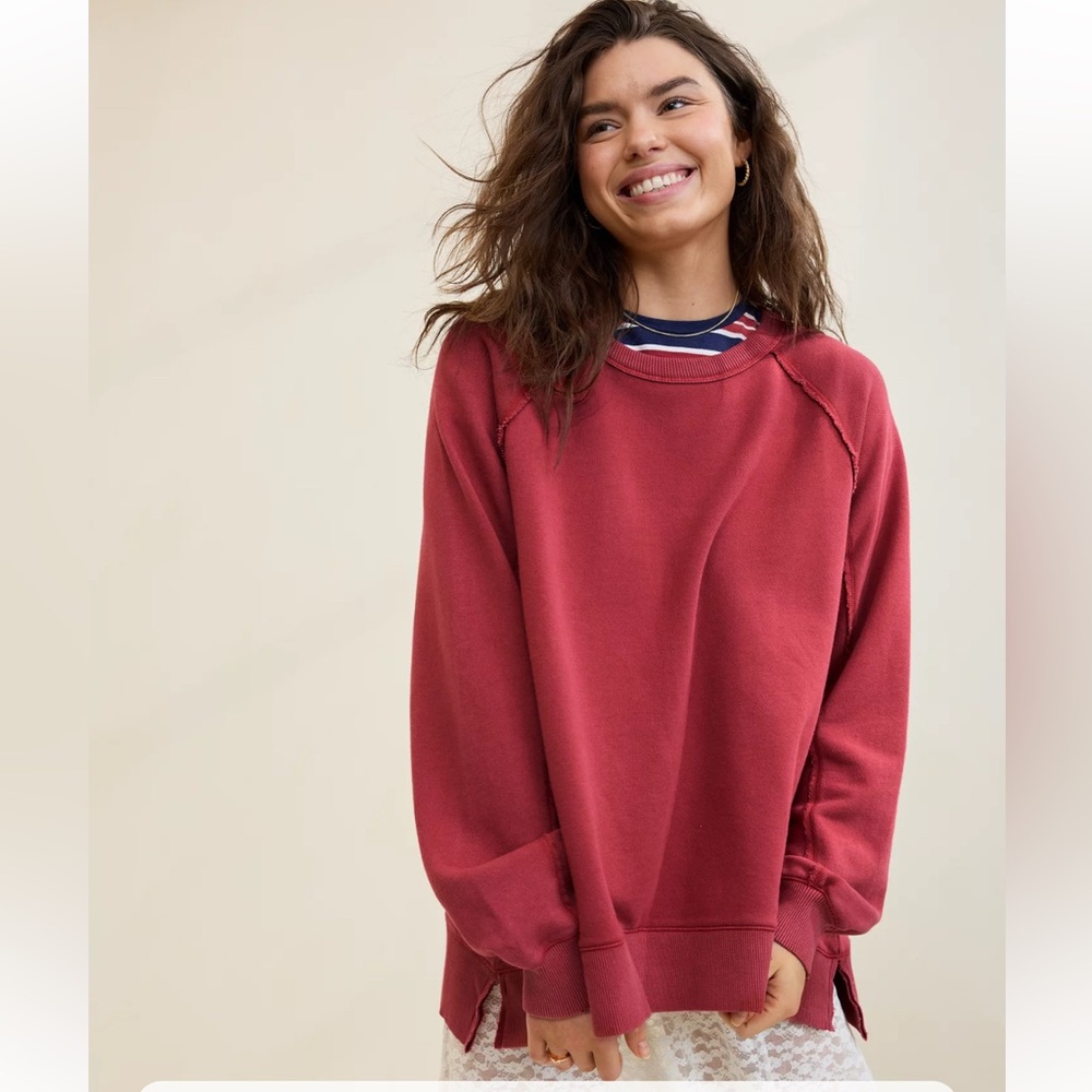 Aerie Rust Crewneck Sweatshirt